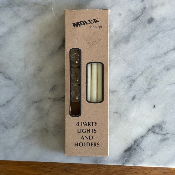 Vintage Mini Taper Candles with Glass Holders - Picture 10 of 13